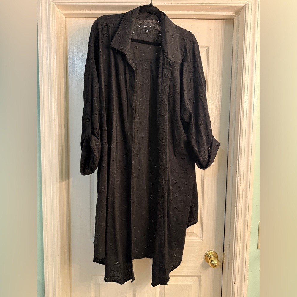 Torrid Black Kimono Shirt